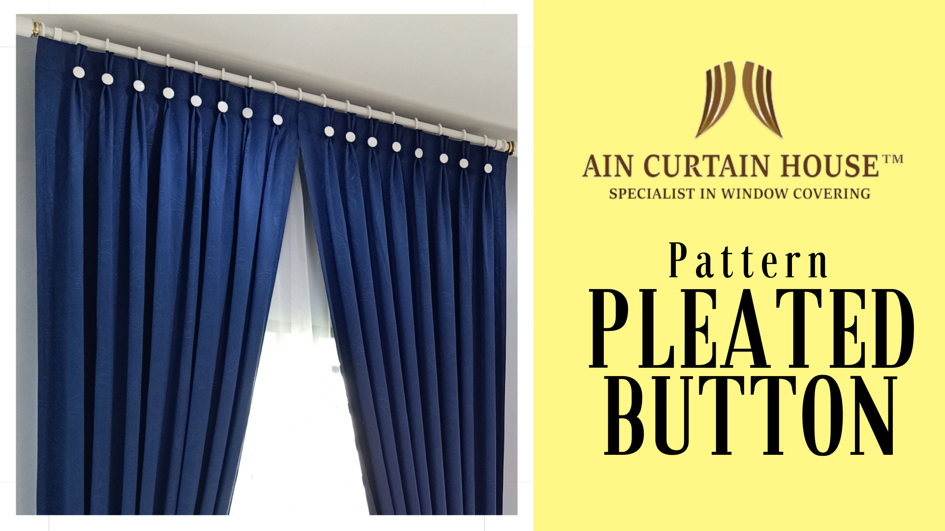 Pleated Button - Aincurtain